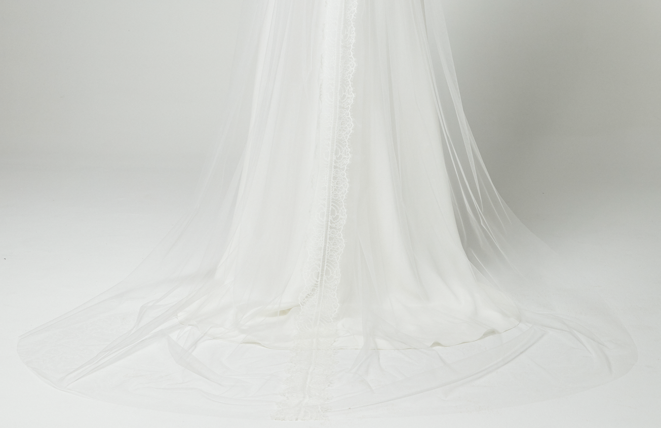 Voile Mariage Galon de Dentelle - Lambda