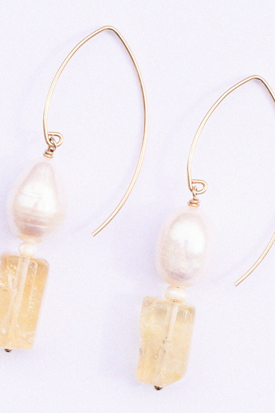 Riviera - Boucles D'oreilles Citrine