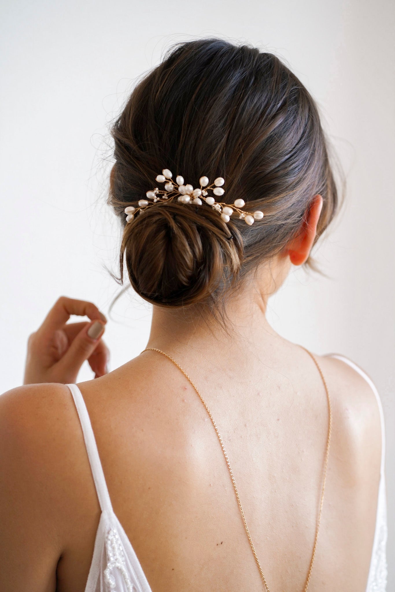 Némésie - Pic à chignon perles naturelles