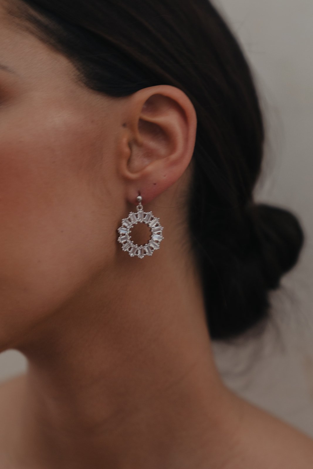 Marlowe - Boucles d'oreilles circulaires en cristal